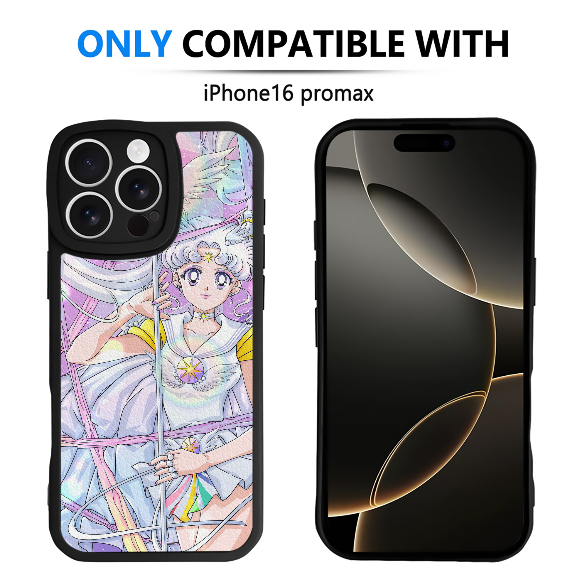 （画像用） 美少女戦士セーラームーン Sailor Moon 【iPhone 16シリーズ対応】シリコンスマホケース（レザー調） 材質：シリコン